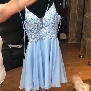 Blue Homecoming Dress